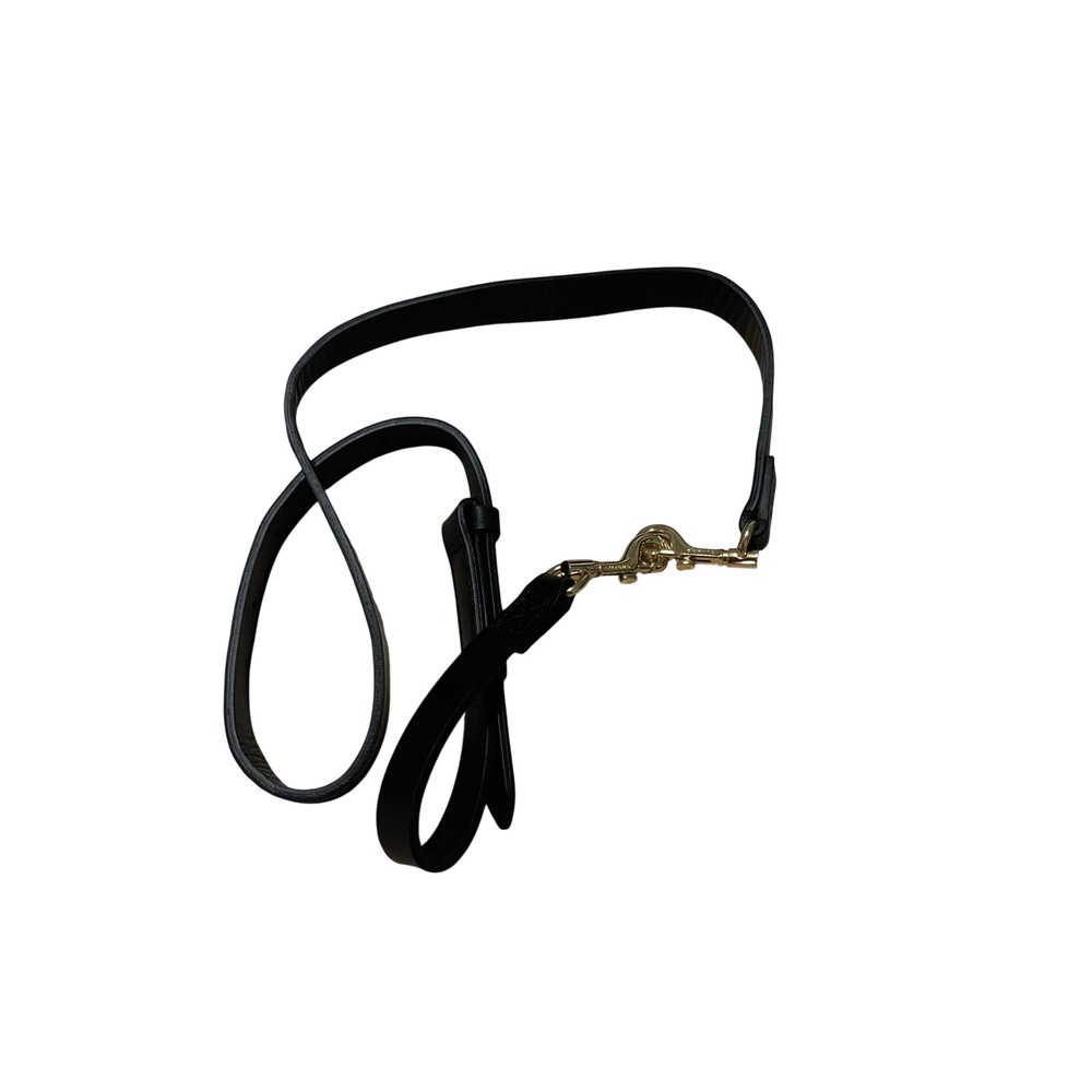 Cuyana Black Leather Adjustable Handbag Strap Gold Hardware 44 inch